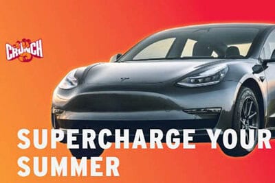 Win a Tesla Model 3 from Crunch