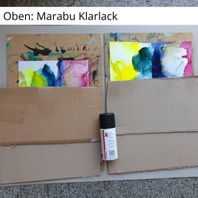 Oben: Marabu Klarlack