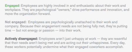 Key Takeaways from the Gallup State of the American Workplace Study 2 Gallup State of the American Workplace - meanings of engagement levels