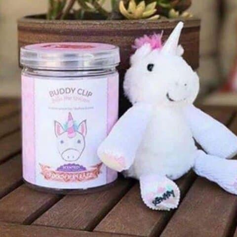 Unicorn Teddy - Clip on Soft Rainbow Unicorn Cuddly Toy - Unicorn Gift Idea