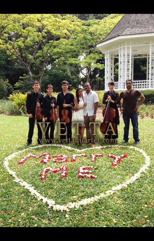 Quartet Singapore Music - Botanic Gardens Wedding Proposal