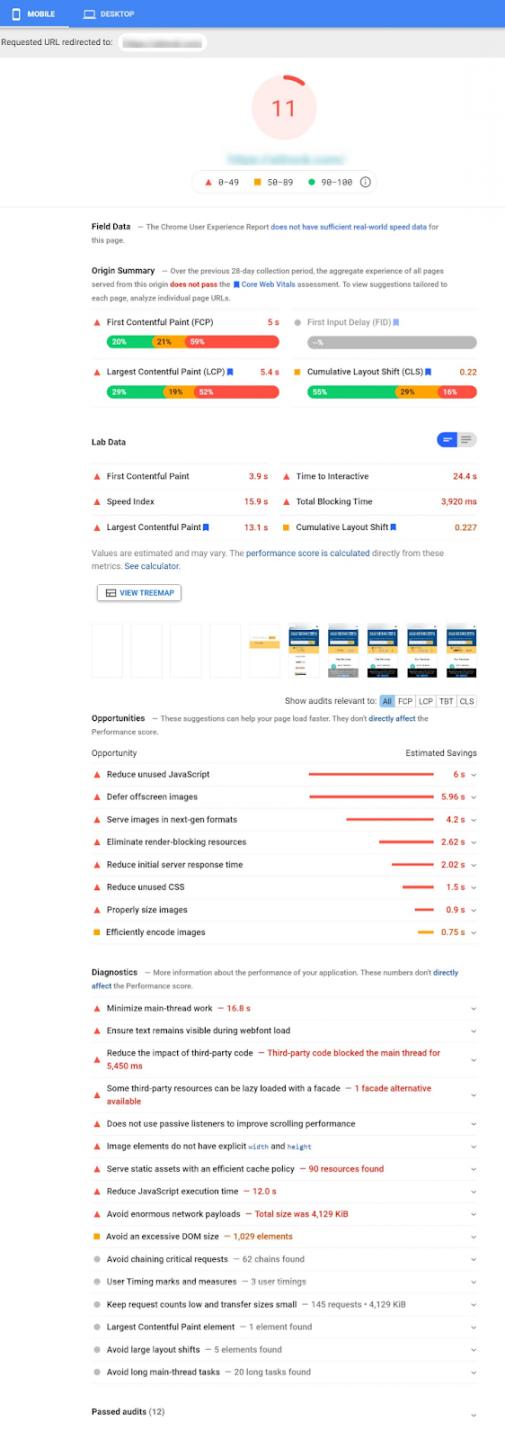 Google Page Speed Insight
