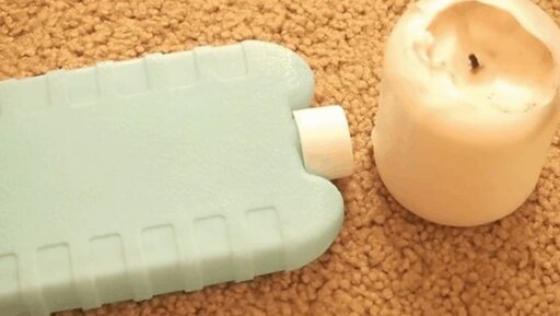 How to remove candle wax from a carpet without an iron