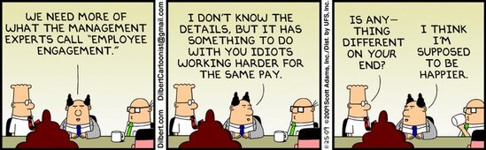 Why Employees Leave Managers, not Companies (and what to do about it) 2 employees leave managers, not companies - dilbert knows