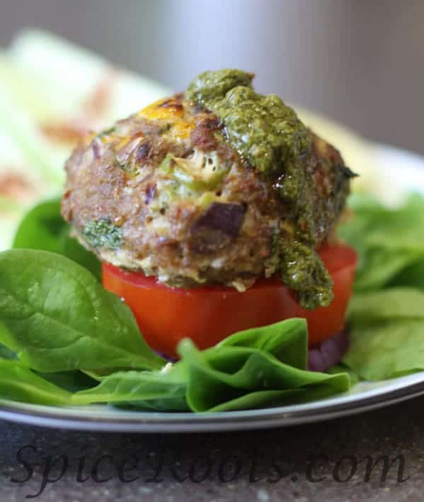 Turkey Burger with Hatch chilies