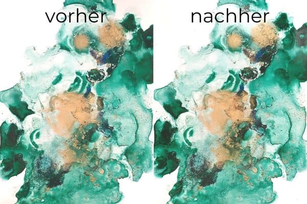 Alcohol Ink Bild versiegelt mit Winsor & Newton Fixative