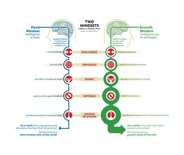 Employee Development: How to grow your employees when you can't promote them 5 employee development means having a growth mindset like Carol Dweck's approach