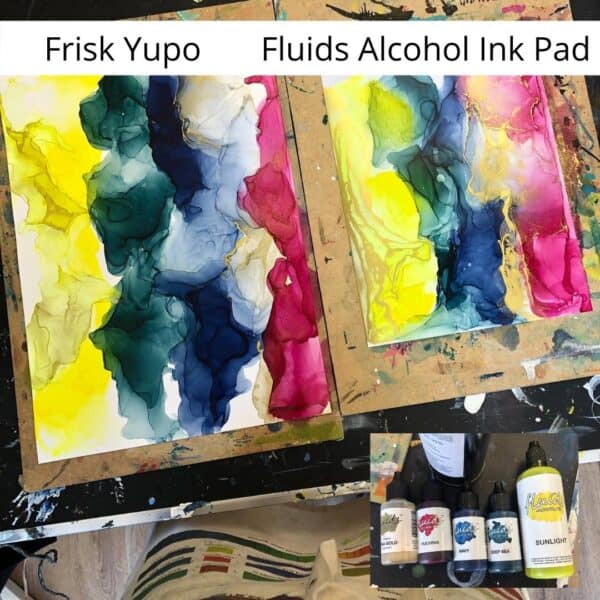 Octopus Fluids Tinten auf Frisk Yupo und Fluids Alcohol Ink Pad