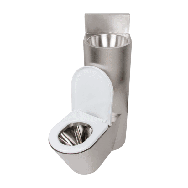 Комбинированный унитаз-раковина антивандальный из нержавещей стали