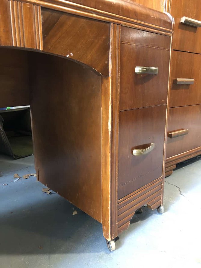 veneer art deco dresser makeover