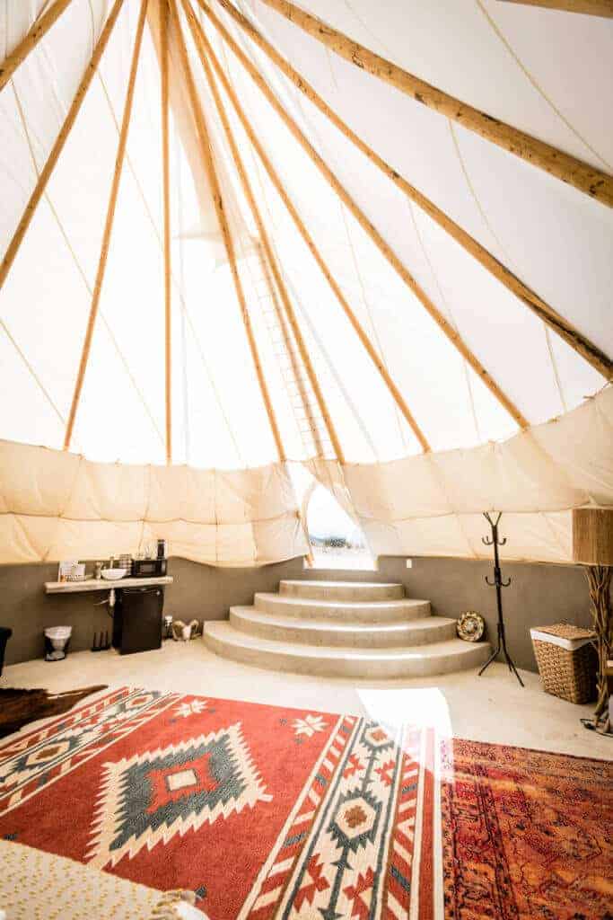 Interior of Tipi.