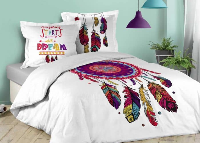 Image annonce: Housse de couette et deux taies coton 240x220cm
