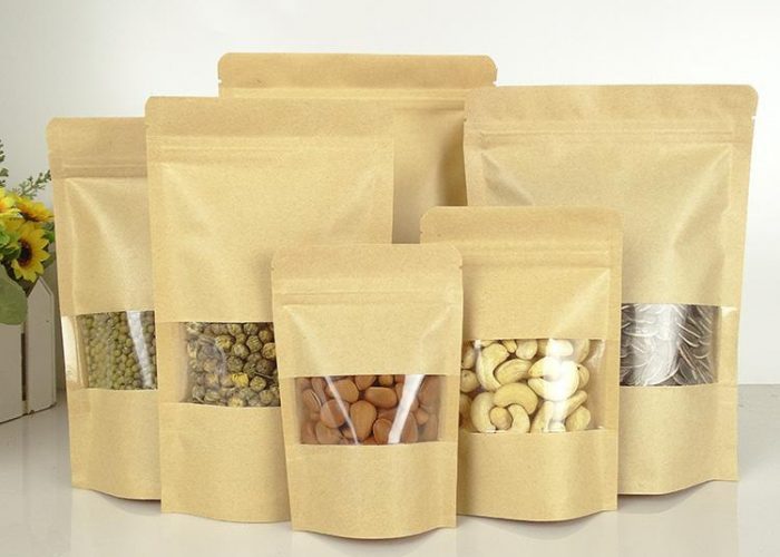 Image annonce: Sachet Kraft Zip Refermable et Alimentaire avec fenêtre transparente