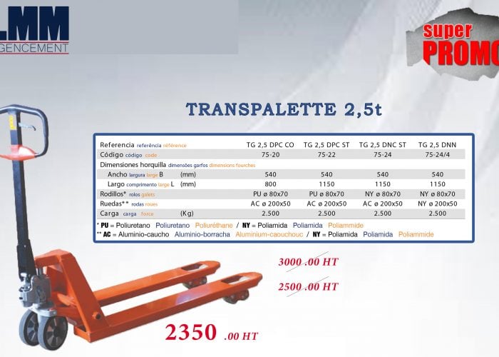 Image annonce: Transpalette