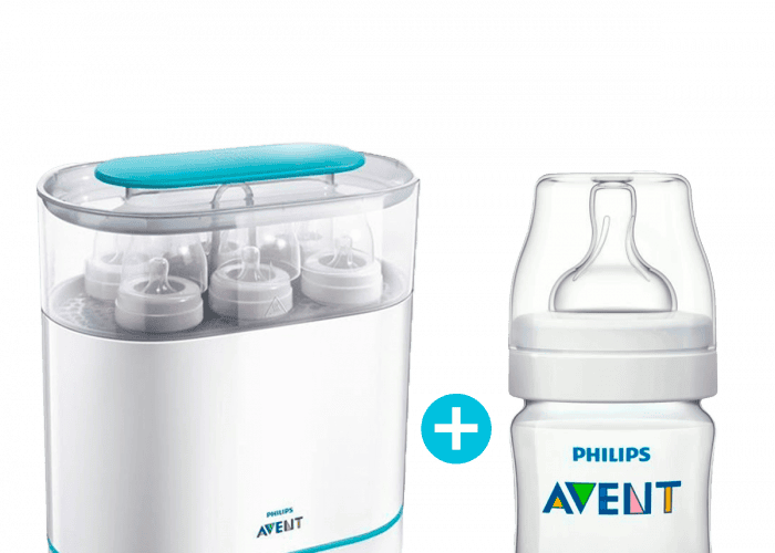 Image annonce: Stérilisateur à vapeur 3 en 1 – Avent + Biberon Anti colic 260ml PP – Avent