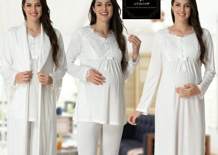 Image annonce: Ensemble pyjama de maternité 4 pièces