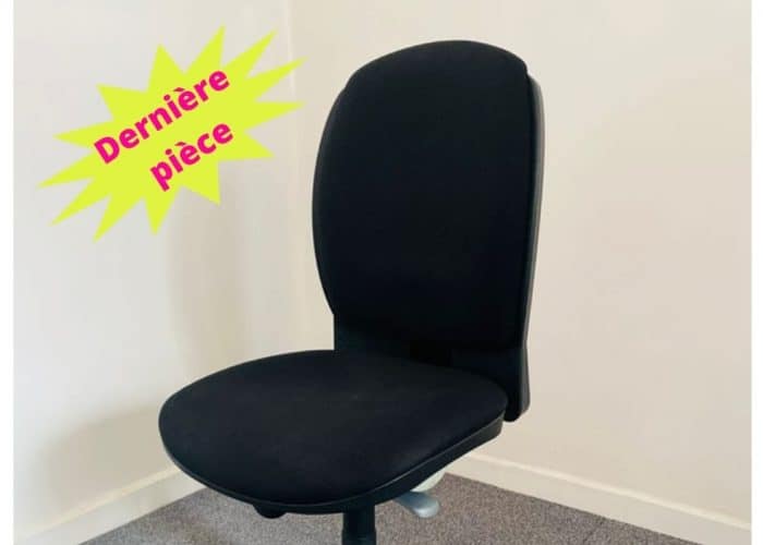 Image annonce: Chaise à roulette Eurosit tissus noir
