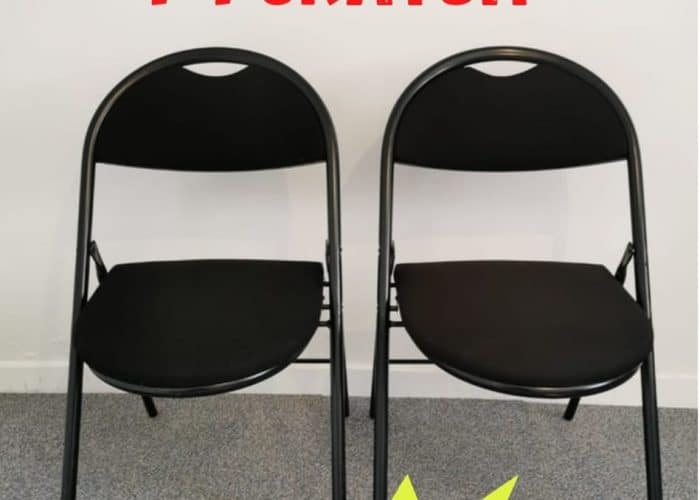 Image annonce: Chaise pliante tissus noir