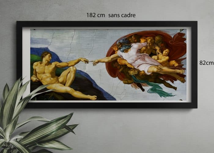 Image annonce: La Création d’Adam peintes par Michel-Ange.
