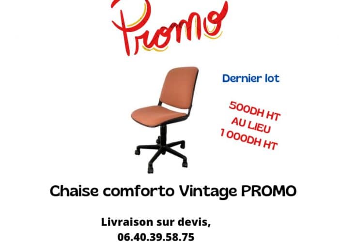 Image annonce: Chaise bureau Comforto vintage à roulette