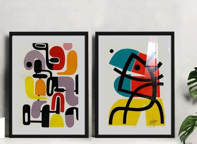 Image annonce: Tableau Abstrait fine art vendu au Maroc,cadre Ikea prix pas cher