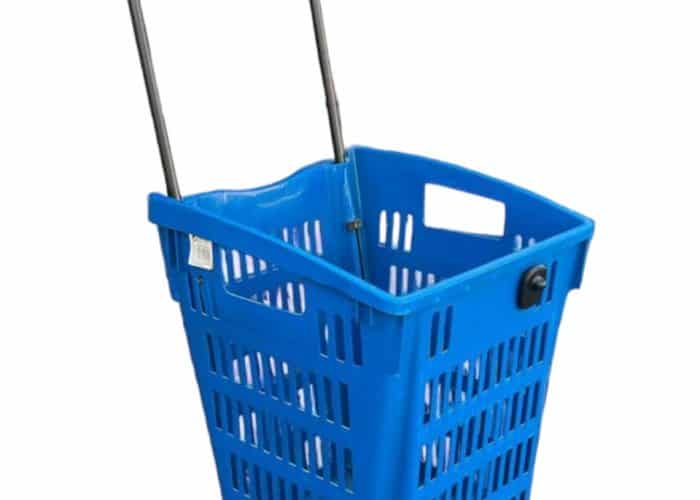 Image annonce: Panier sur roulettes XXL 52L empilable magasin chariot