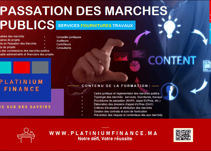Image annonce: Formation Cadre – Passation des marchés publics, services, fournitures et travaux