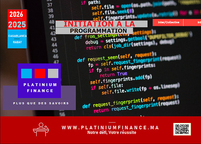 Image annonce: Formation cadre – INITIATION ALA PROGRAMMATION