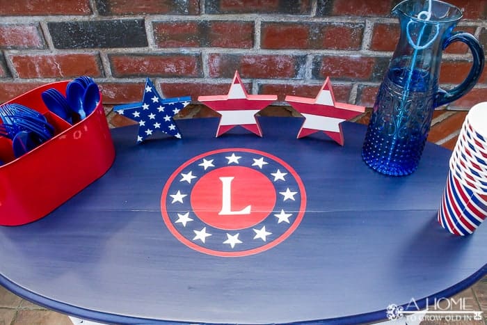 patriotic table makeover