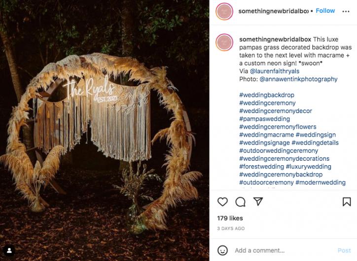 Wedding Décor Hashtags