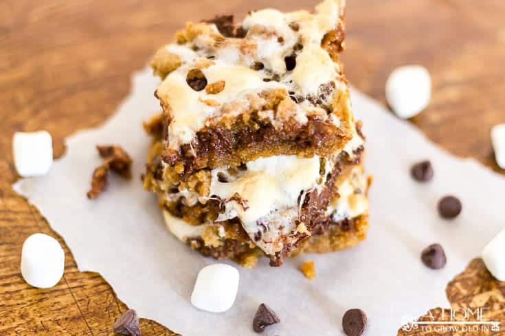 s'mores bars to serve at backyard BBQ