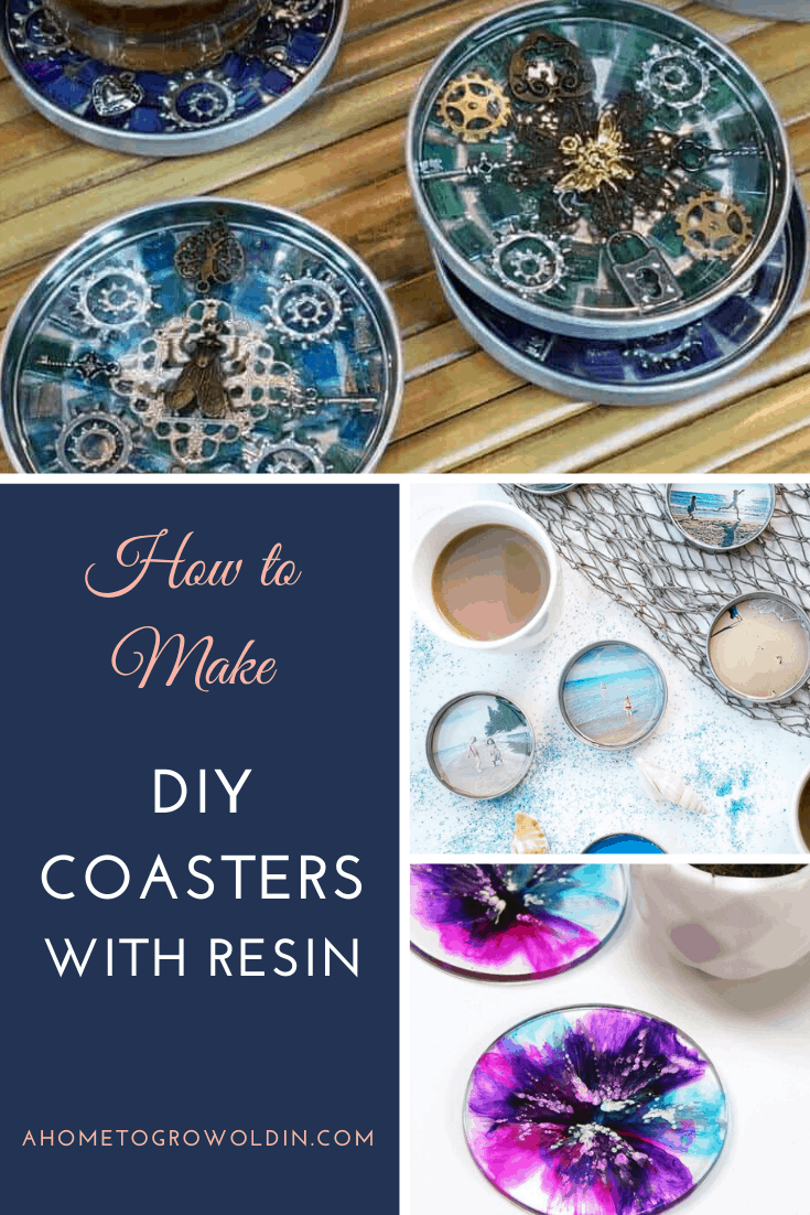 DIY coasters made with resin