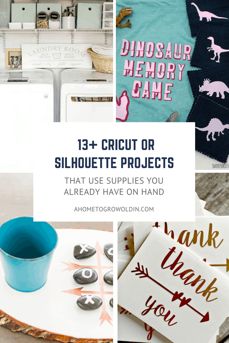 various Cricut and Silhouette projects that can be made with cutting machine supplies you probably already have a thome