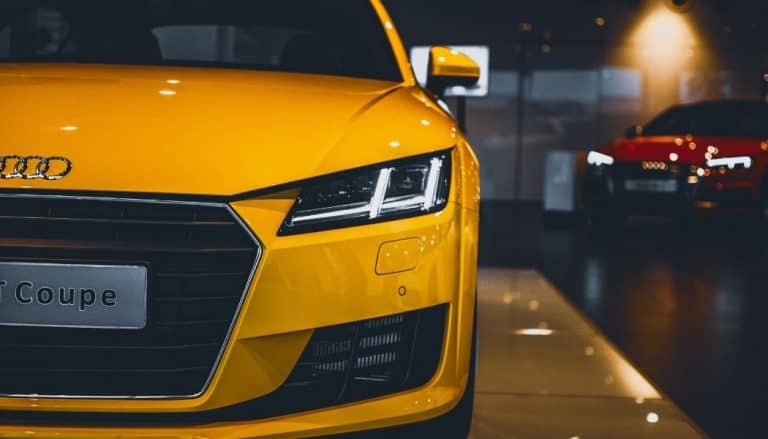 yellow and red car