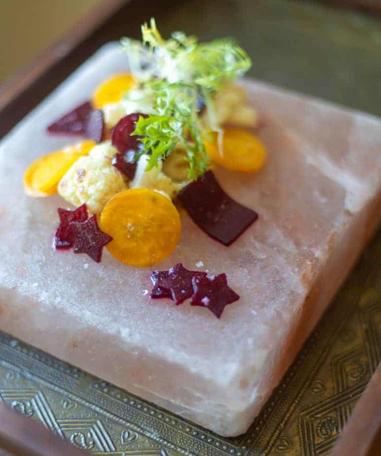 Cauliflower and beets salad with Frisee Cauliflower and beetroots with Frisee
