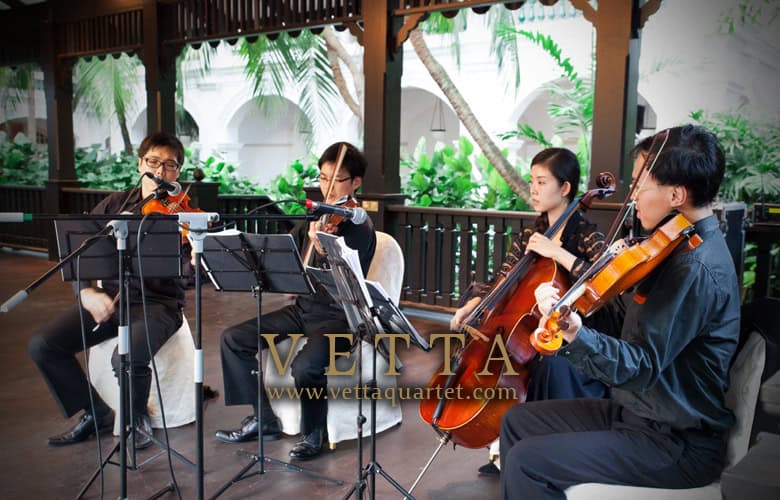 raffles hotel the lawn wedding string quartet