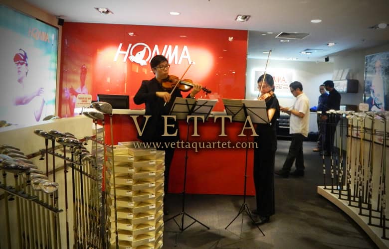 Violin Duo at Honma Golf @ Wheelock Place