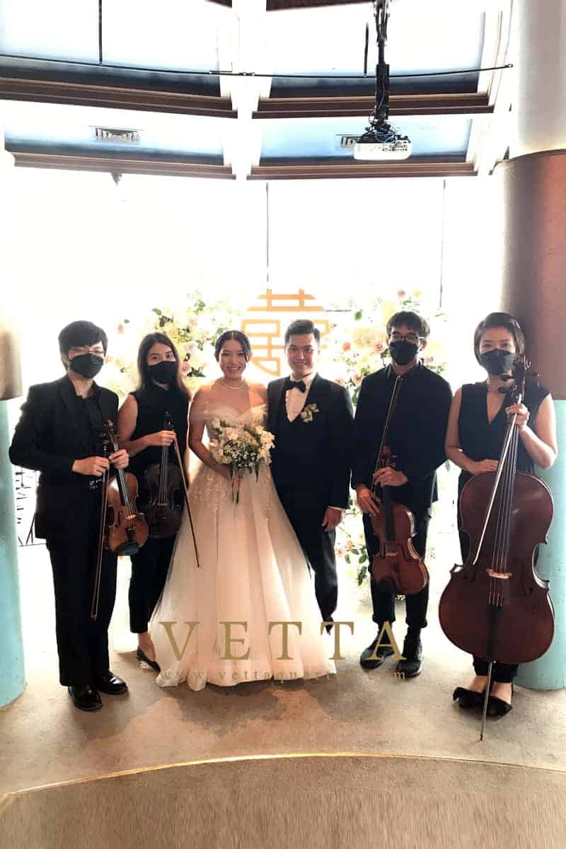 String Quartet play for Singapore Wedding at Monti