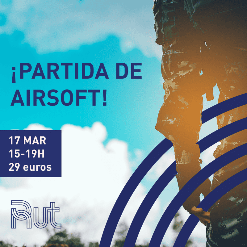 cartel partida de airsoft, residencia universitaria en malaga, Rut