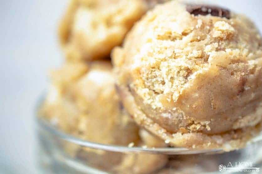 a close up of edible cookie dough