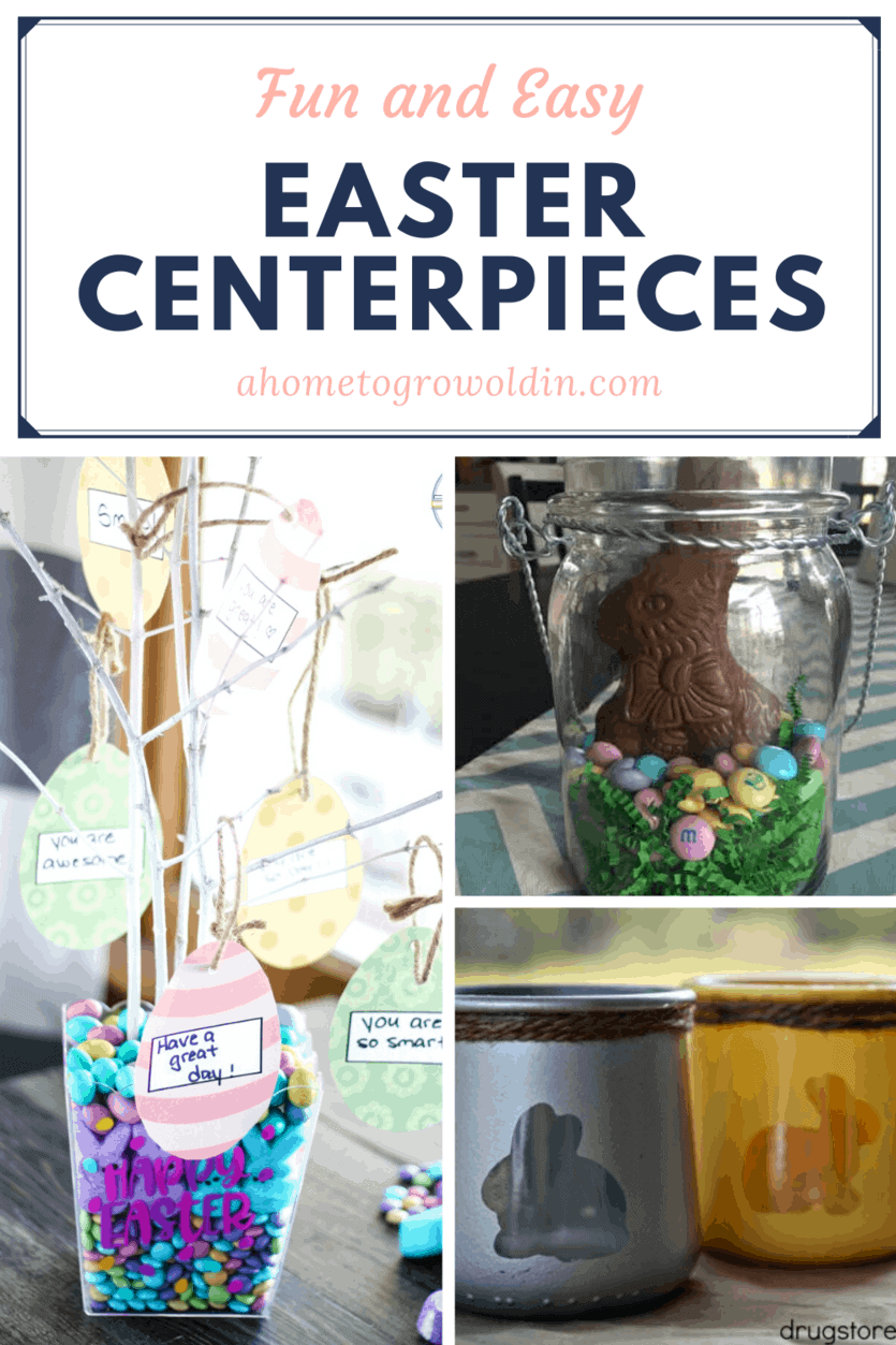 different Easter centerpieces