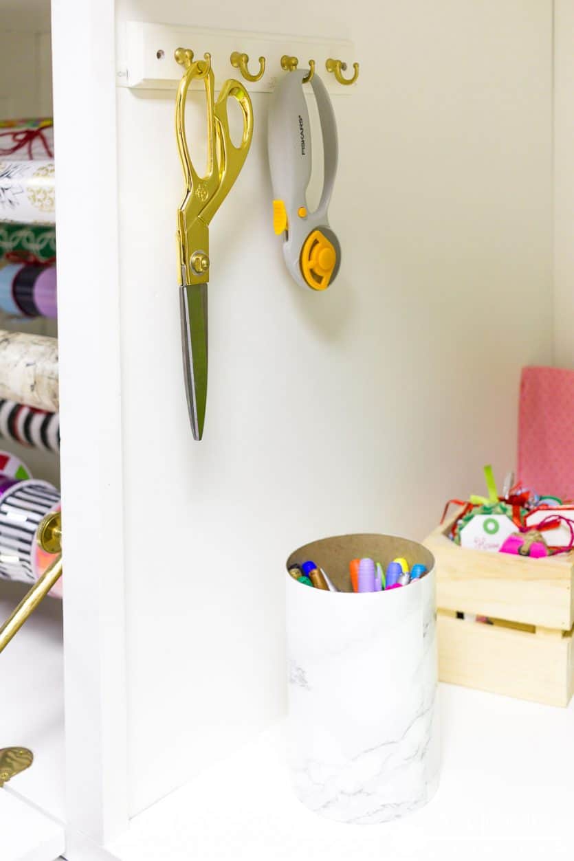 DIY Gift Wrapping Station & Storage Ideas - The Inspired Room