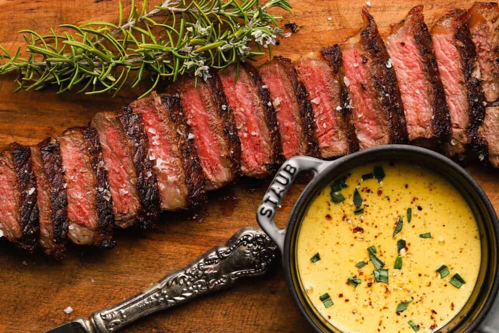 New York Strip with Bearnaise Sauce Recipe