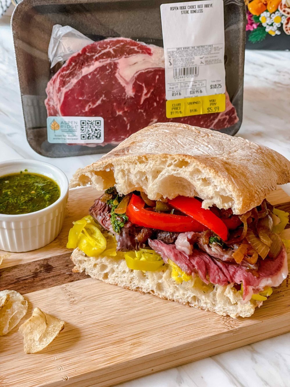 chimichurri ribeye sandwhich recipe