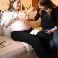 Blessingway bellypainting dessin ventre future maman Lyon doula