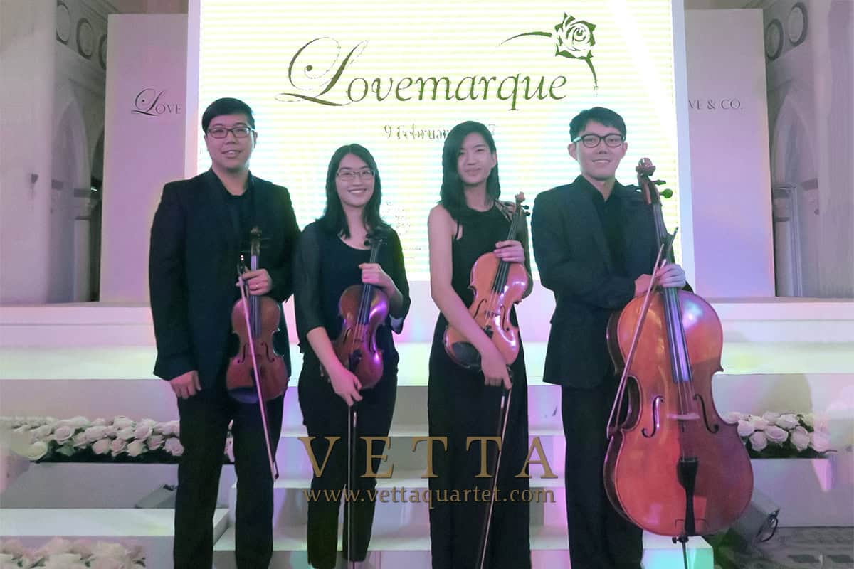 String Quartet for Product Launch of Lovemarque at CHIJMES