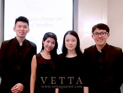 String Quartet for Dinner Event by Ministry of Transport at Raffles Hotel