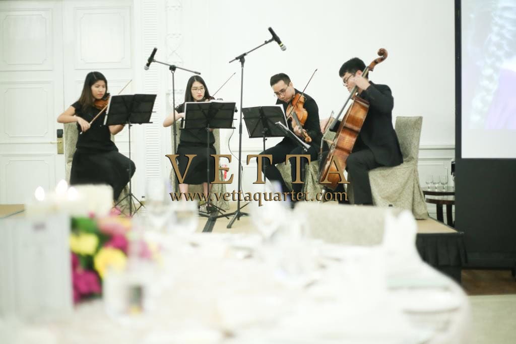 String Quartet for Corporate Event at Fullerton Hotel, Straits Room