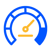 Pictogramme d'un compteur de vitesse à vitesse maximale