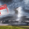 The unforgivable sine text with a tornado around the number 1